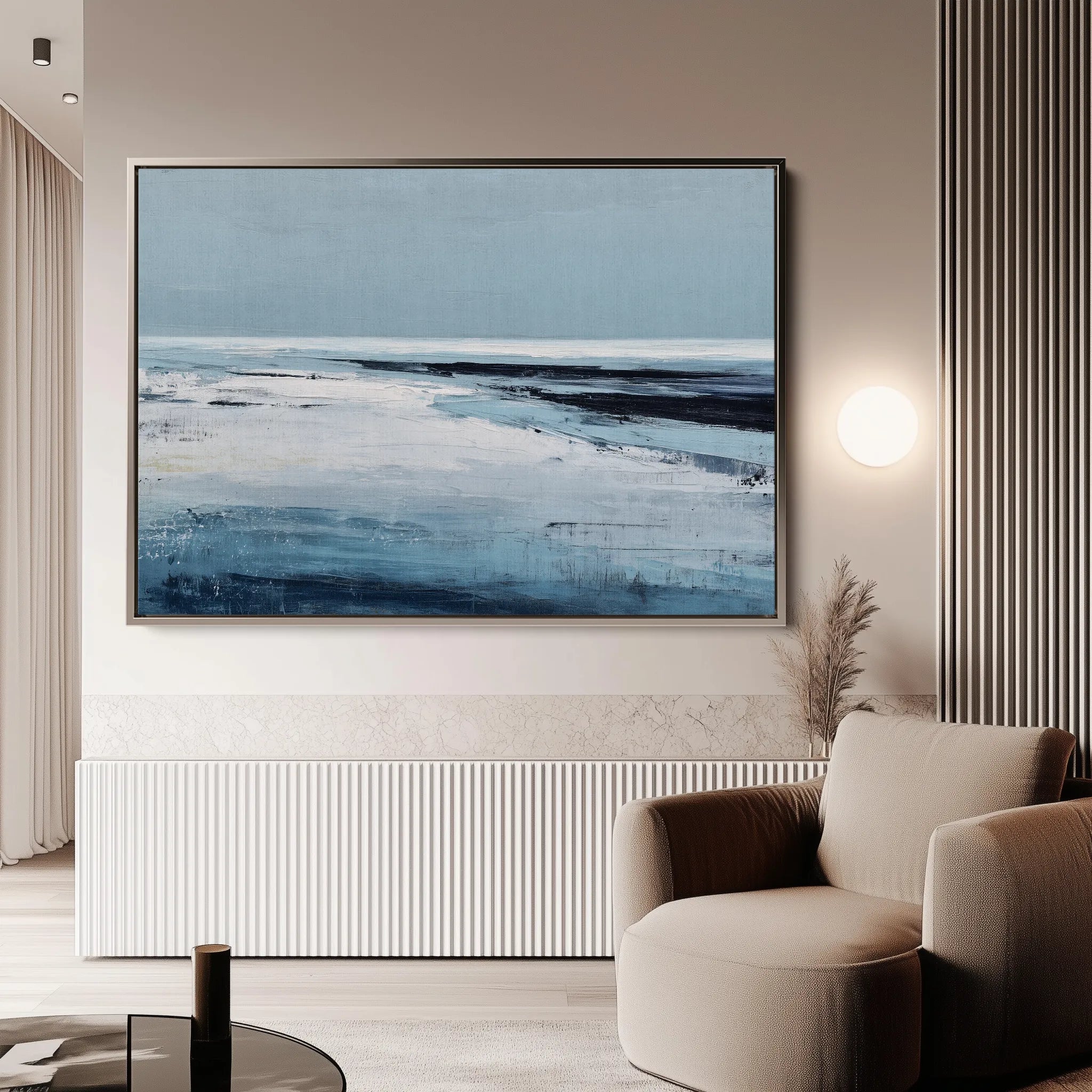 Abstract 1640 Canvas Art 18" x 24" / 45 x 60 cm / Black