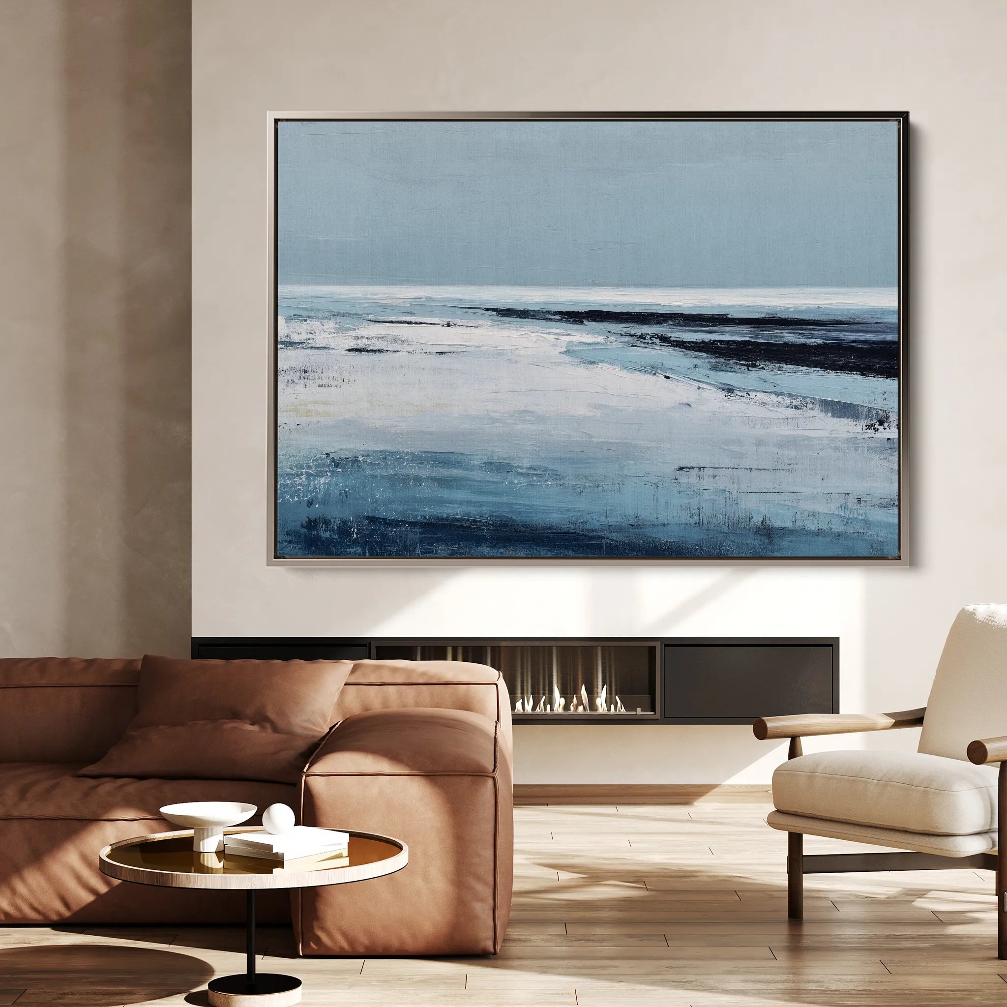 Abstract 1640 Canvas Art 18" x 24" / 45 x 60 cm / Black