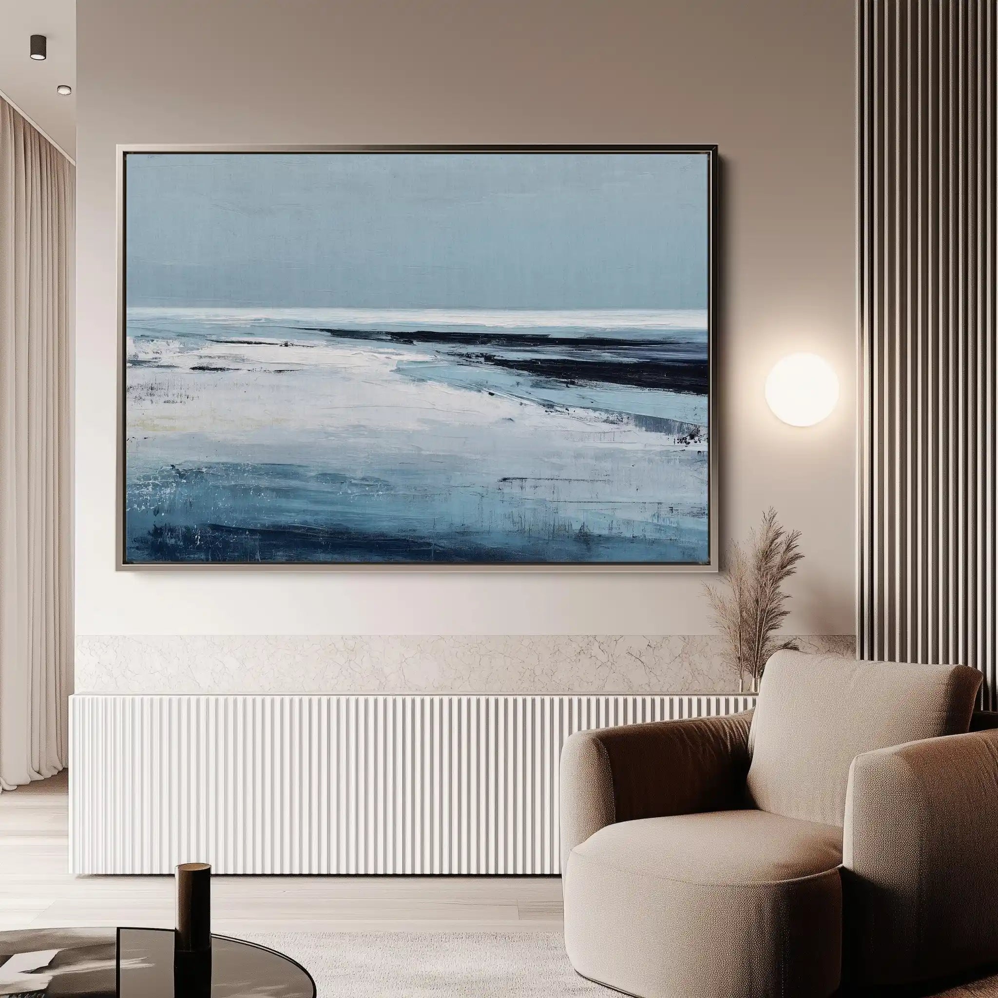 Abstract 1640 Canvas Art 60 x 40 cm / Black