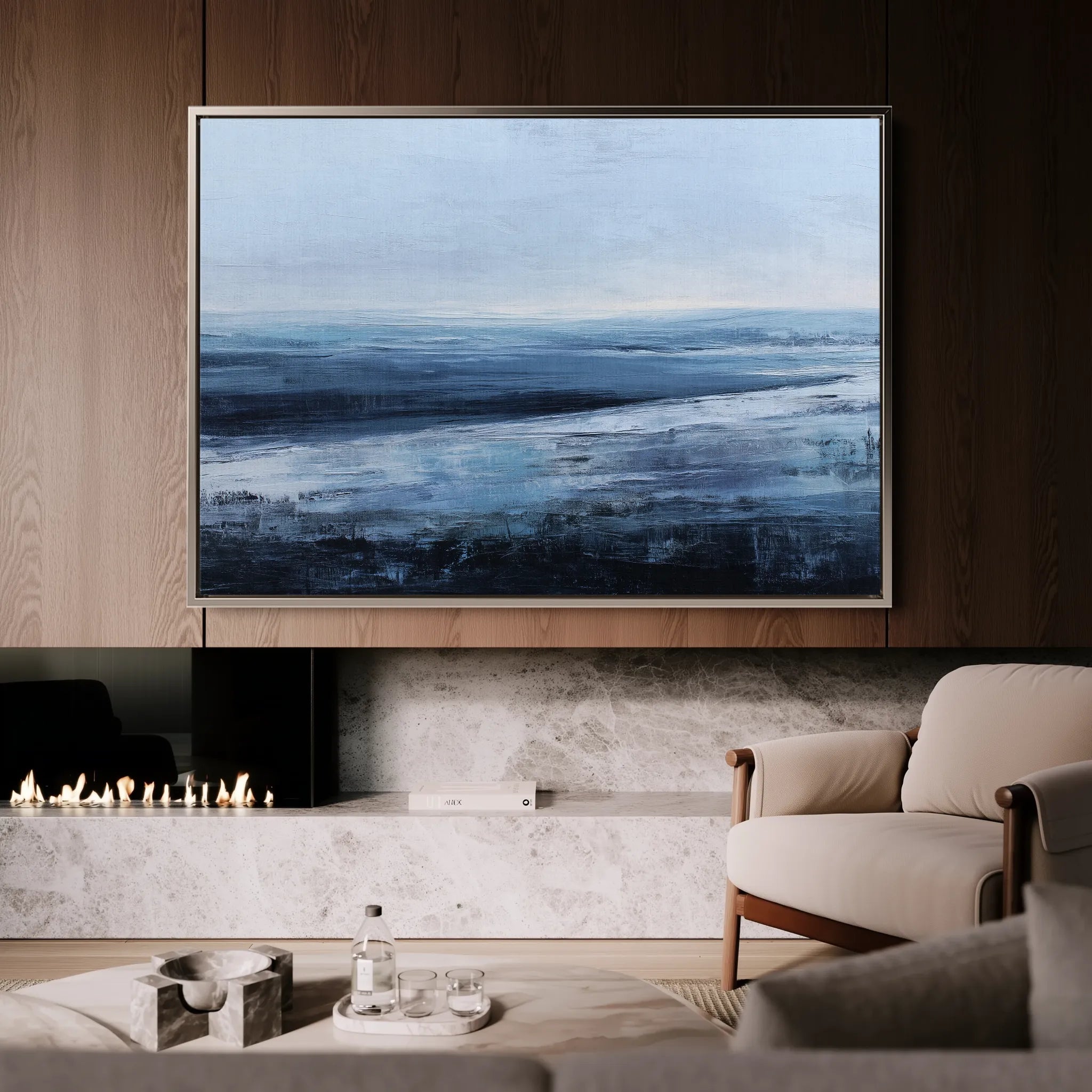 Abstract 1641 Canvas Art 18" x 24" / 45 x 60 cm / Black