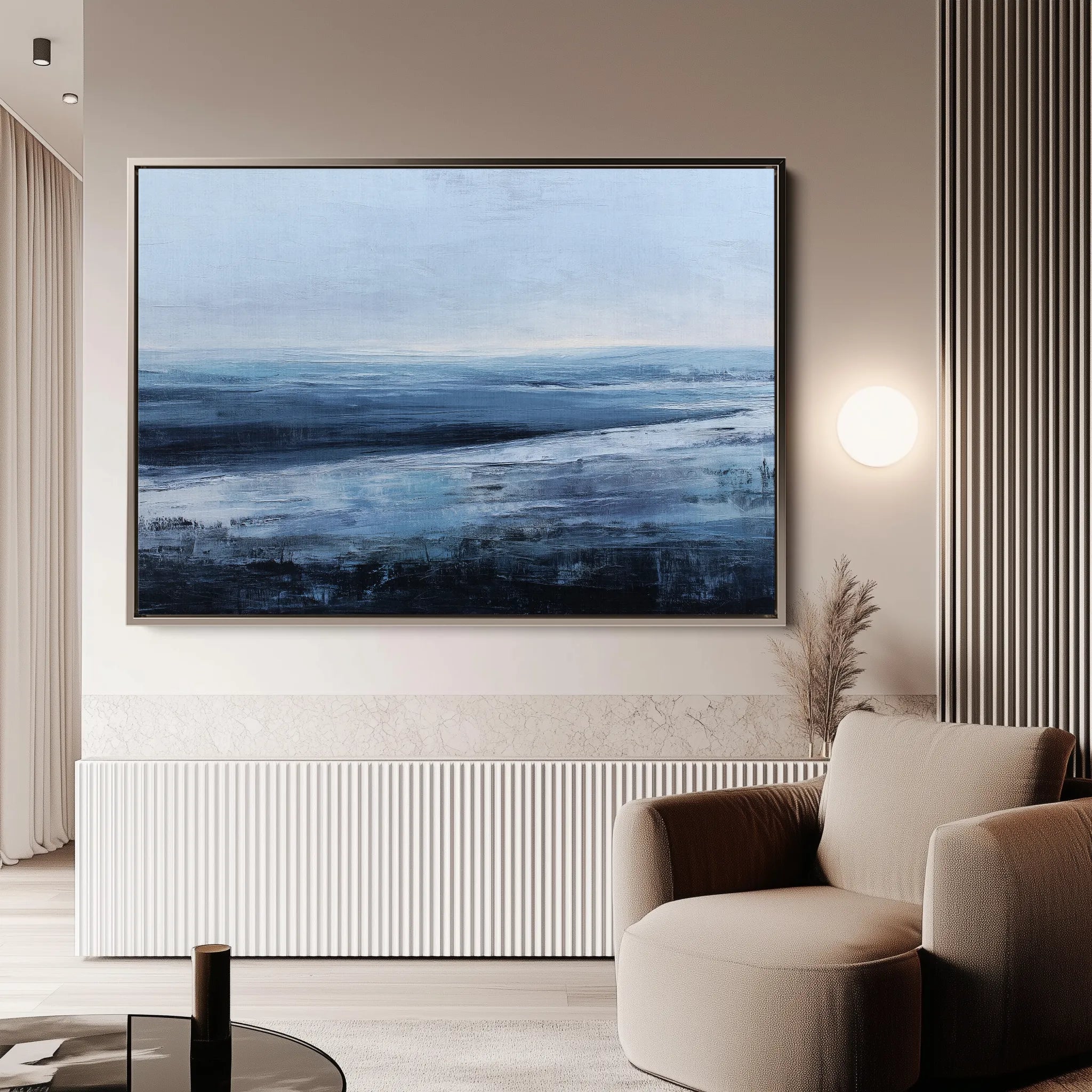 Abstract 1641 Canvas Art 18" x 24" / 45 x 60 cm / Black