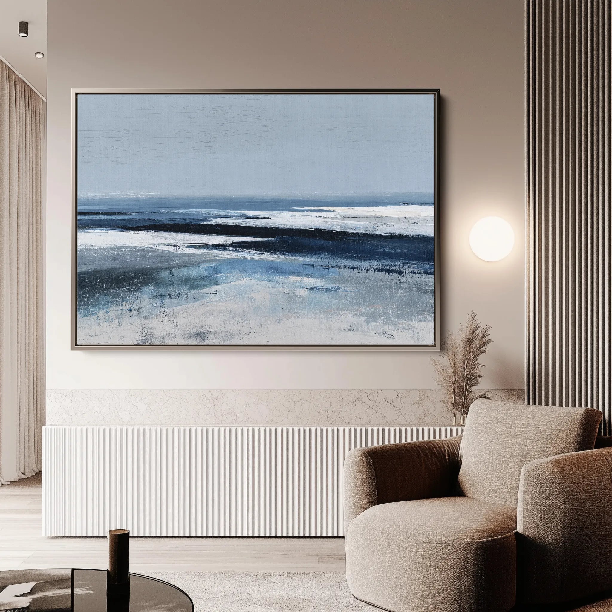 Abstract 1642 Canvas Art 18" x 24" / 45 x 60 cm / Black