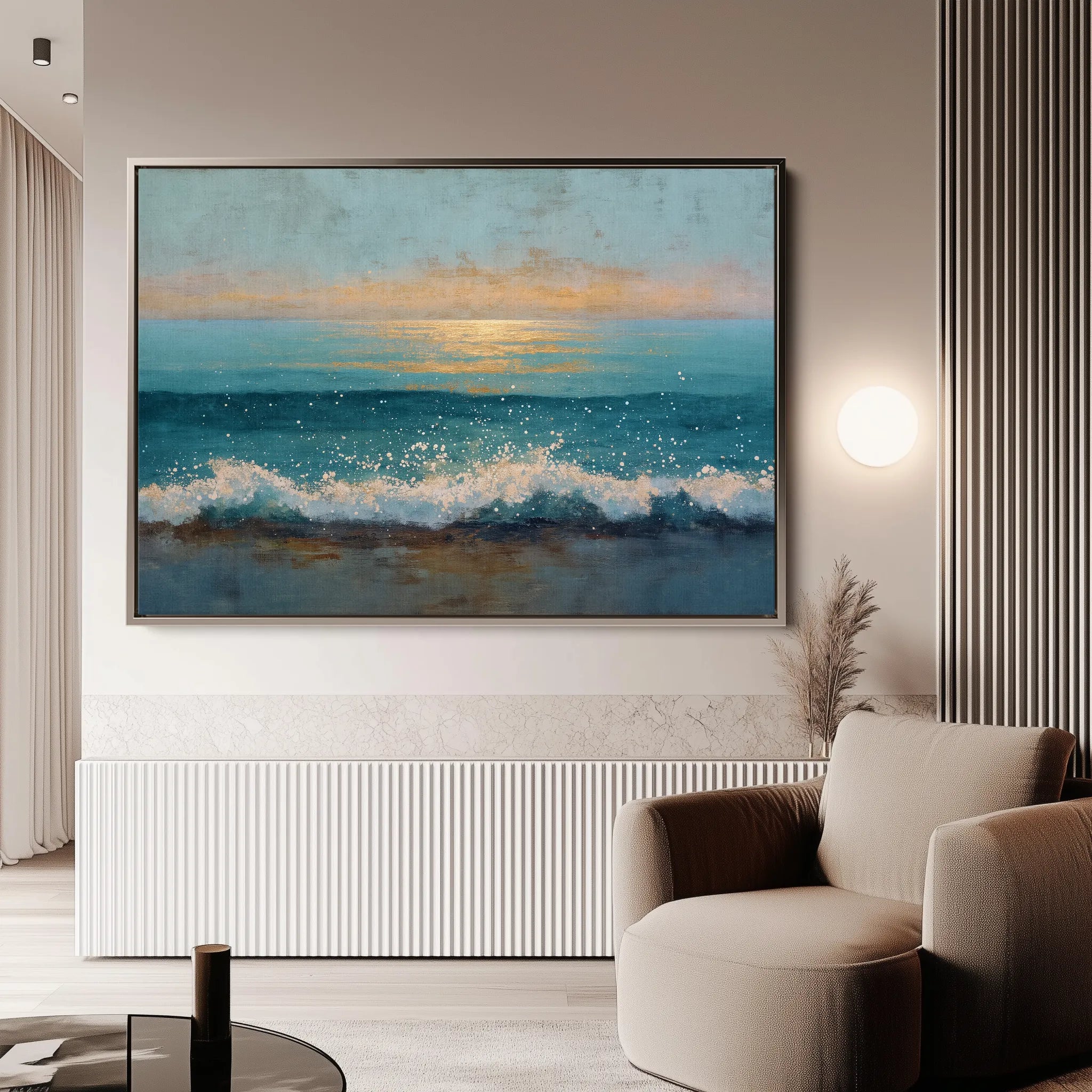 Abstract 1647 Canvas Art 18" x 24" / 45 x 60 cm / Black