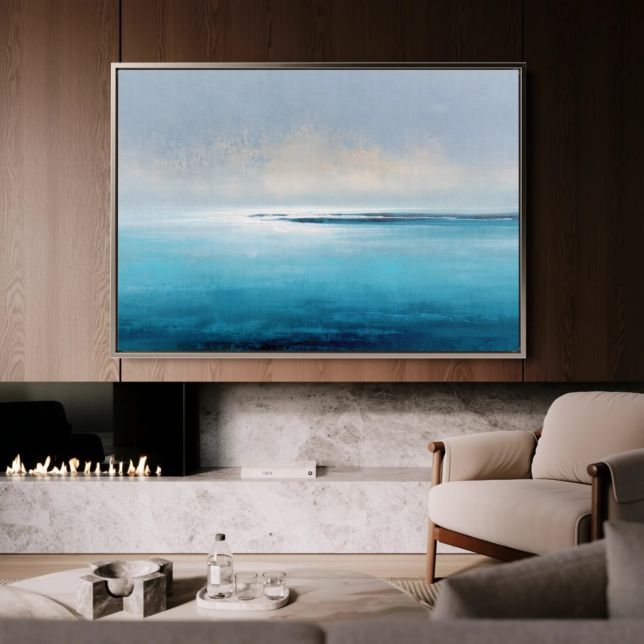 Abstract 1649 Canvas Art 18" x 24" / 45 x 60 cm / Black