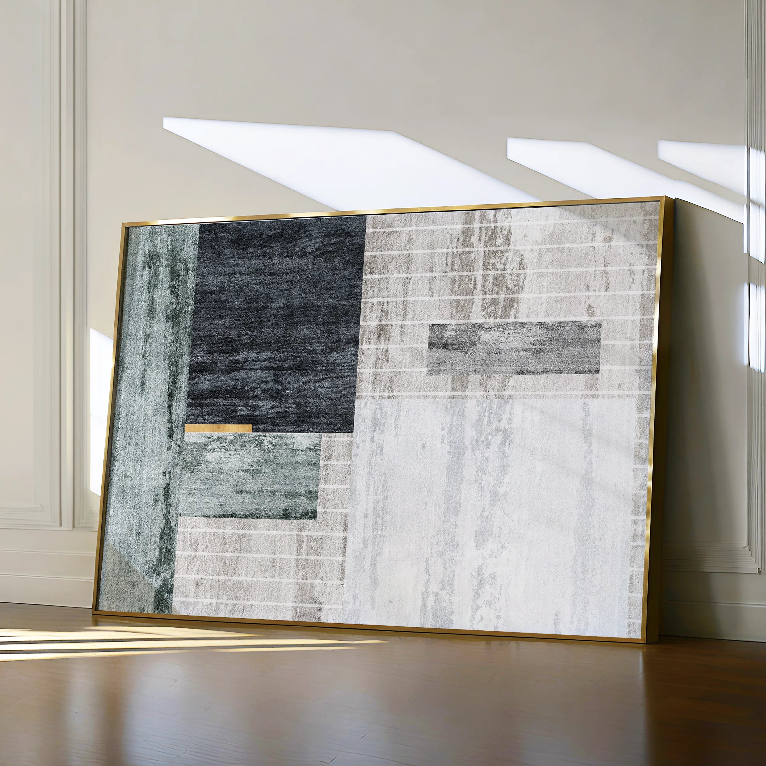 Abstract 165 Canvas Art 18" x 24" / 45 x 60 cm / Black