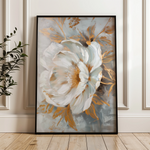 Floral 165 Canvas Art 18" x 24" / 45 x 60 cm / Black