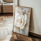 Floral 165 Canvas Art 18" x 24" / 45 x 60 cm / Black
