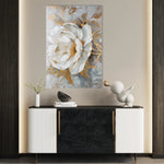 Floral 165 Canvas Art 18" x 24" / 45 x 60 cm / Black
