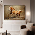 Horses 165 Canvas Art 18" x 24" / 45 x 60 cm / Black
