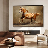 Horses 165 Canvas Art 18" x 24" / 45 x 60 cm / Black