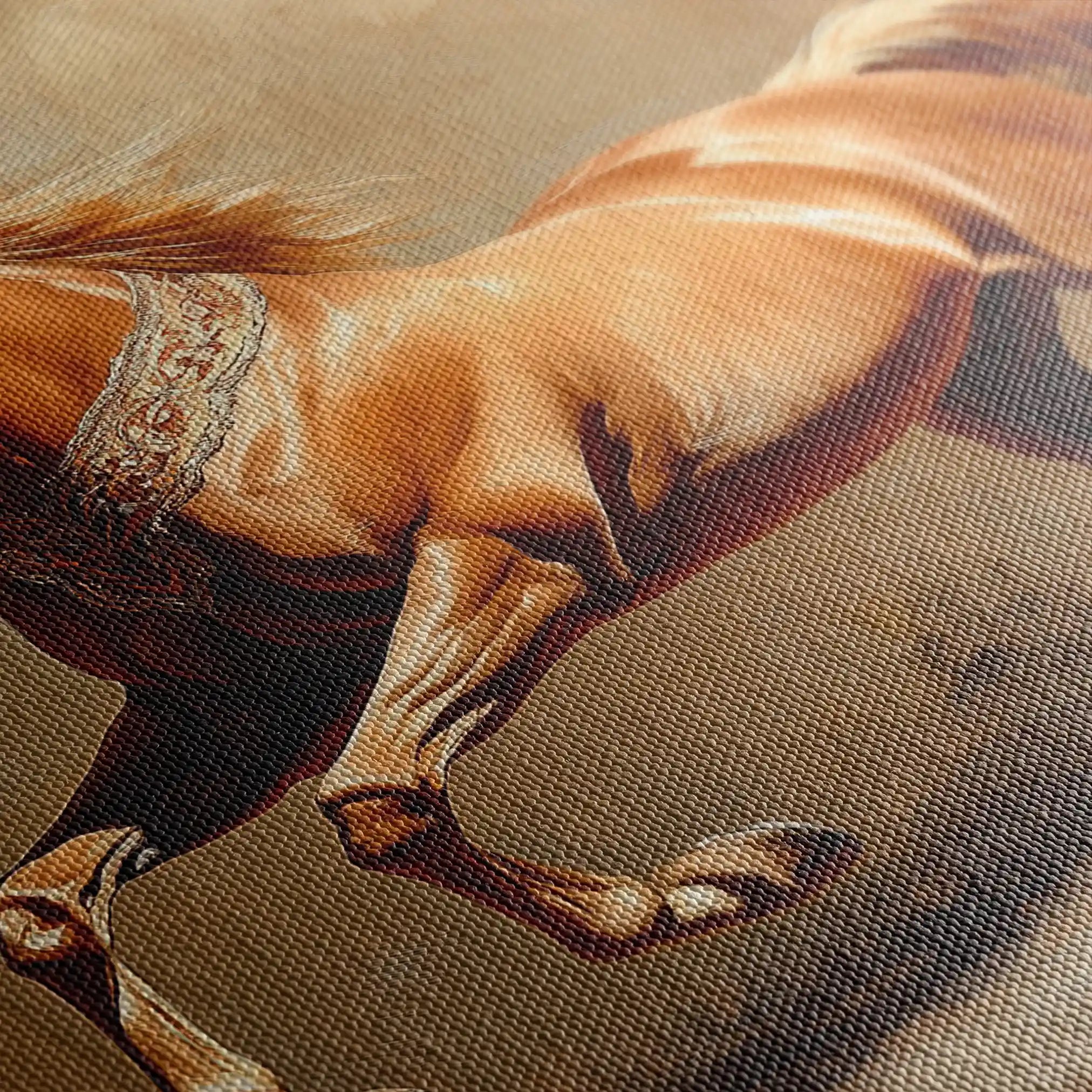 Horses 165 Canvas Art 60 x 40 cm / Black