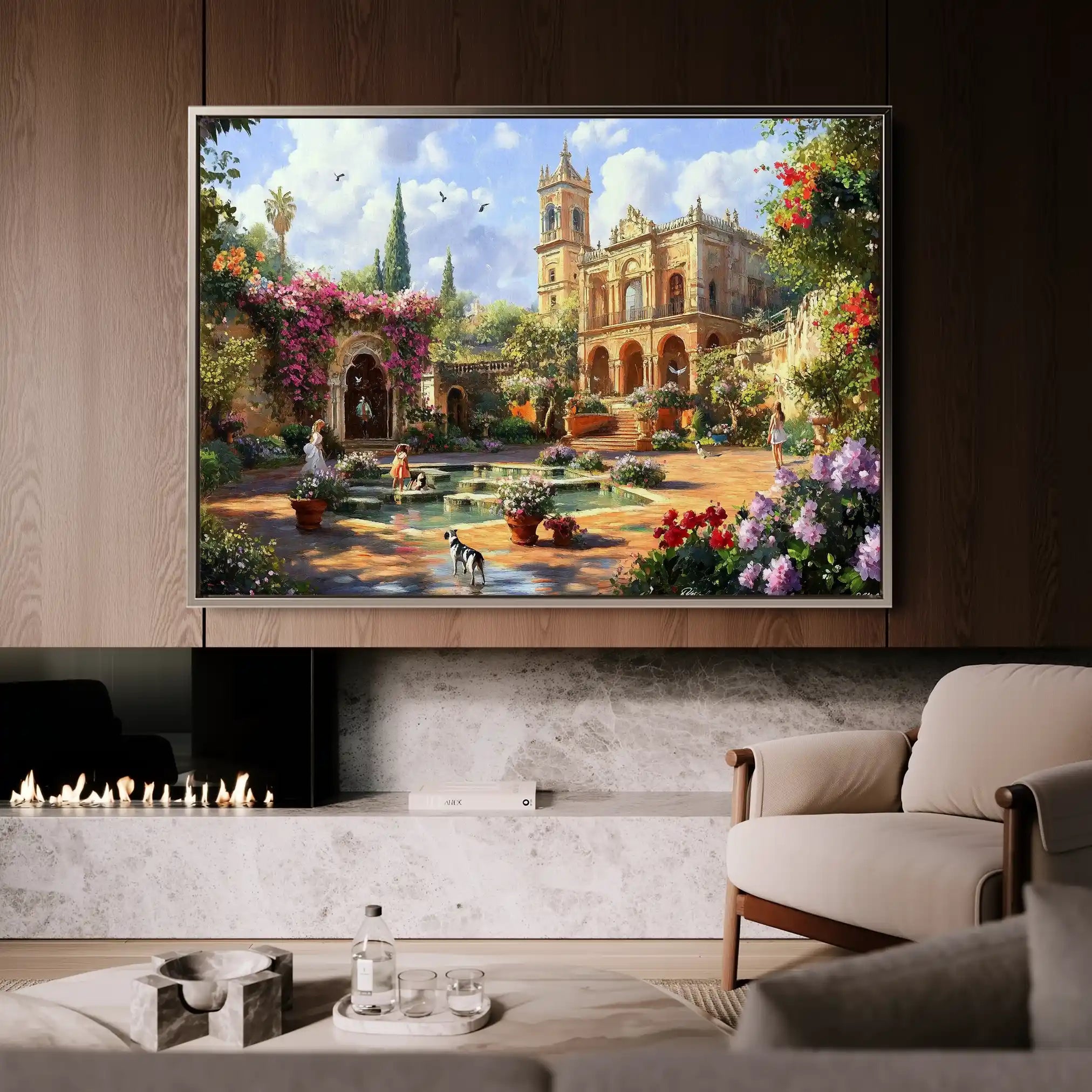 Landscape 165 Canvas Art 60 x 40 cm / Black