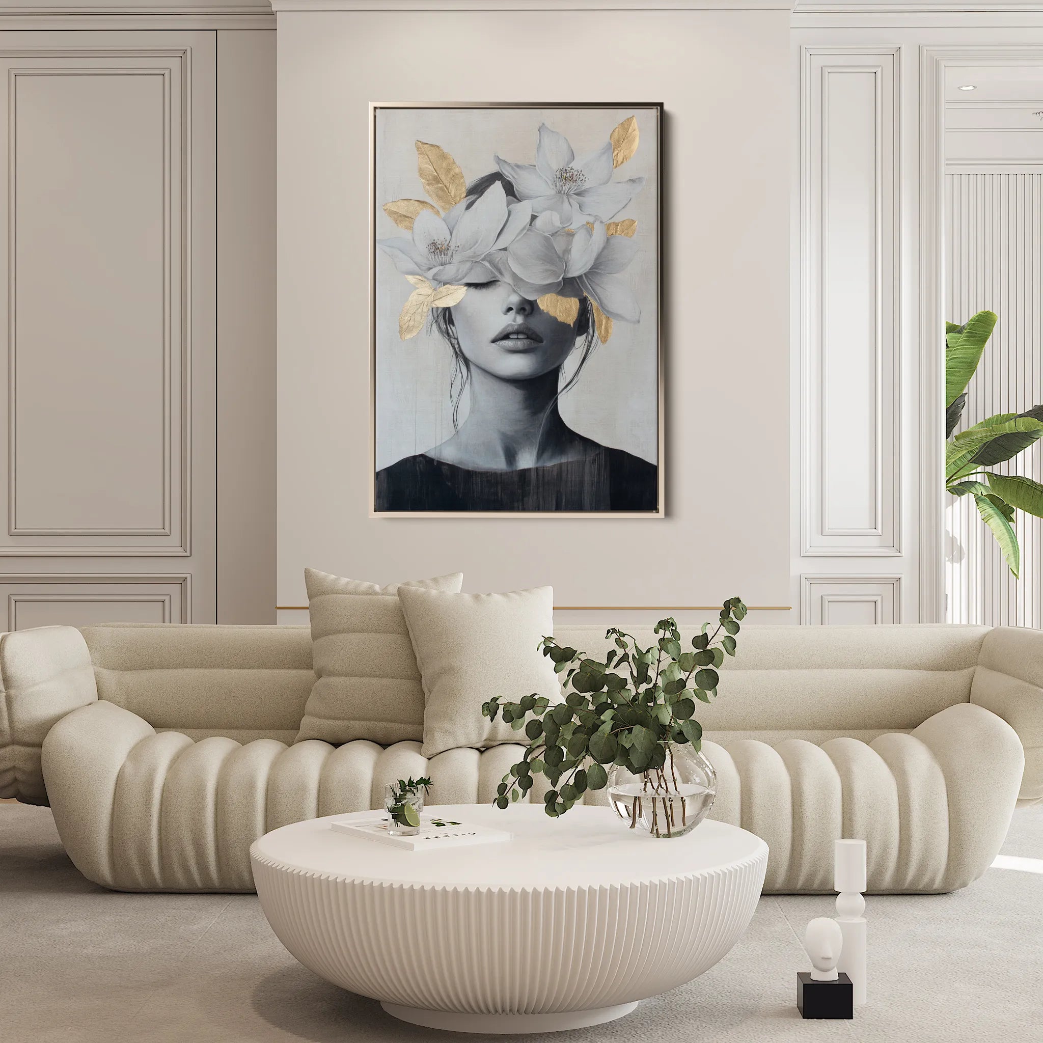 Portrait 165 Canvas Art 18" x 24" / 45 x 60 cm / Black