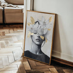Portrait 165 Canvas Art 18" x 24" / 45 x 60 cm / Black