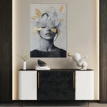 Portrait 165 Canvas Art 18" x 24" / 45 x 60 cm / Black