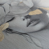 Portrait 165 Canvas Art 18" x 24" / 45 x 60 cm / Black