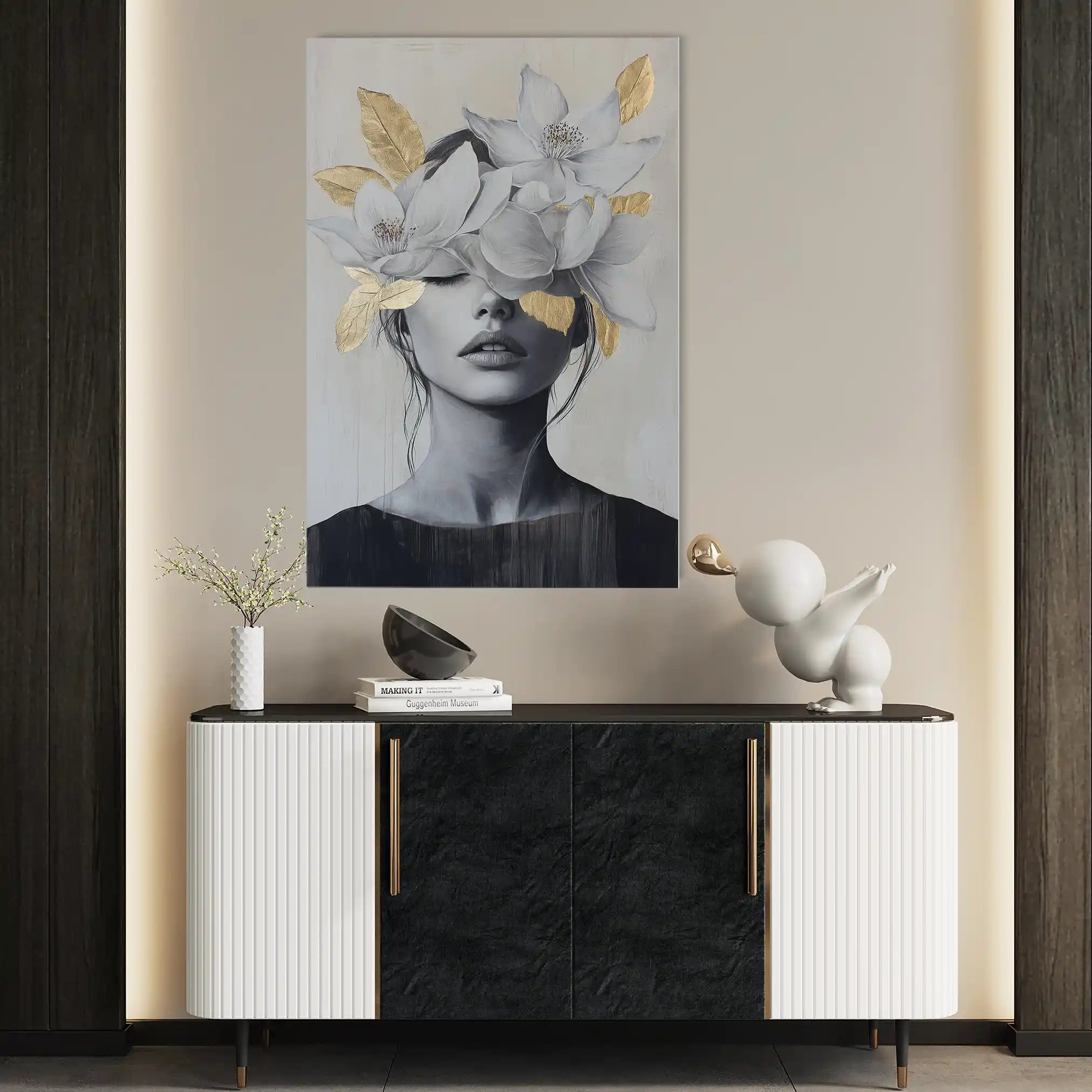 Portrait 165 Canvas Art 60 x 40 cm / Black