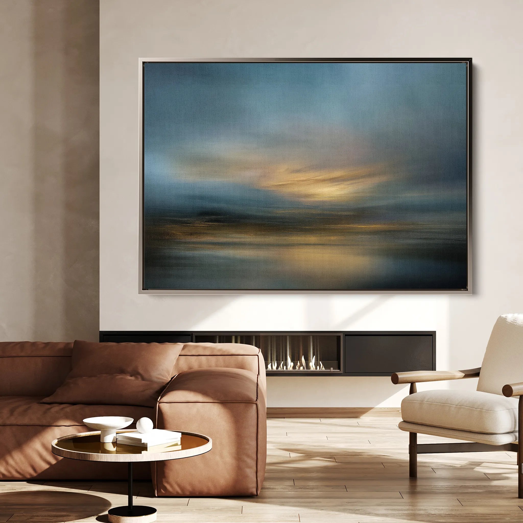 Abstract 1655 Canvas Art 18" x 24" / 45 x 60 cm / Black