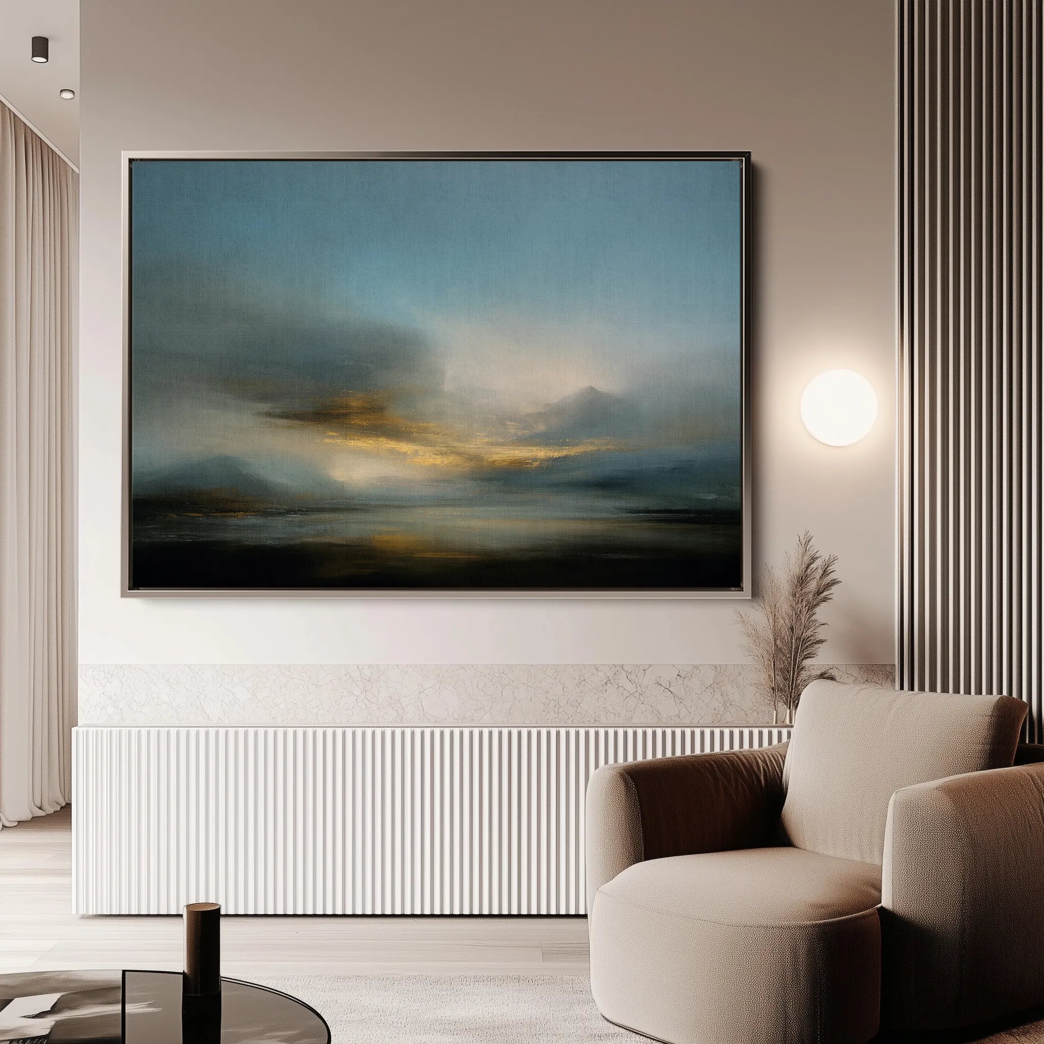 Abstract 1656 Canvas Art 18" x 24" / 45 x 60 cm / Black