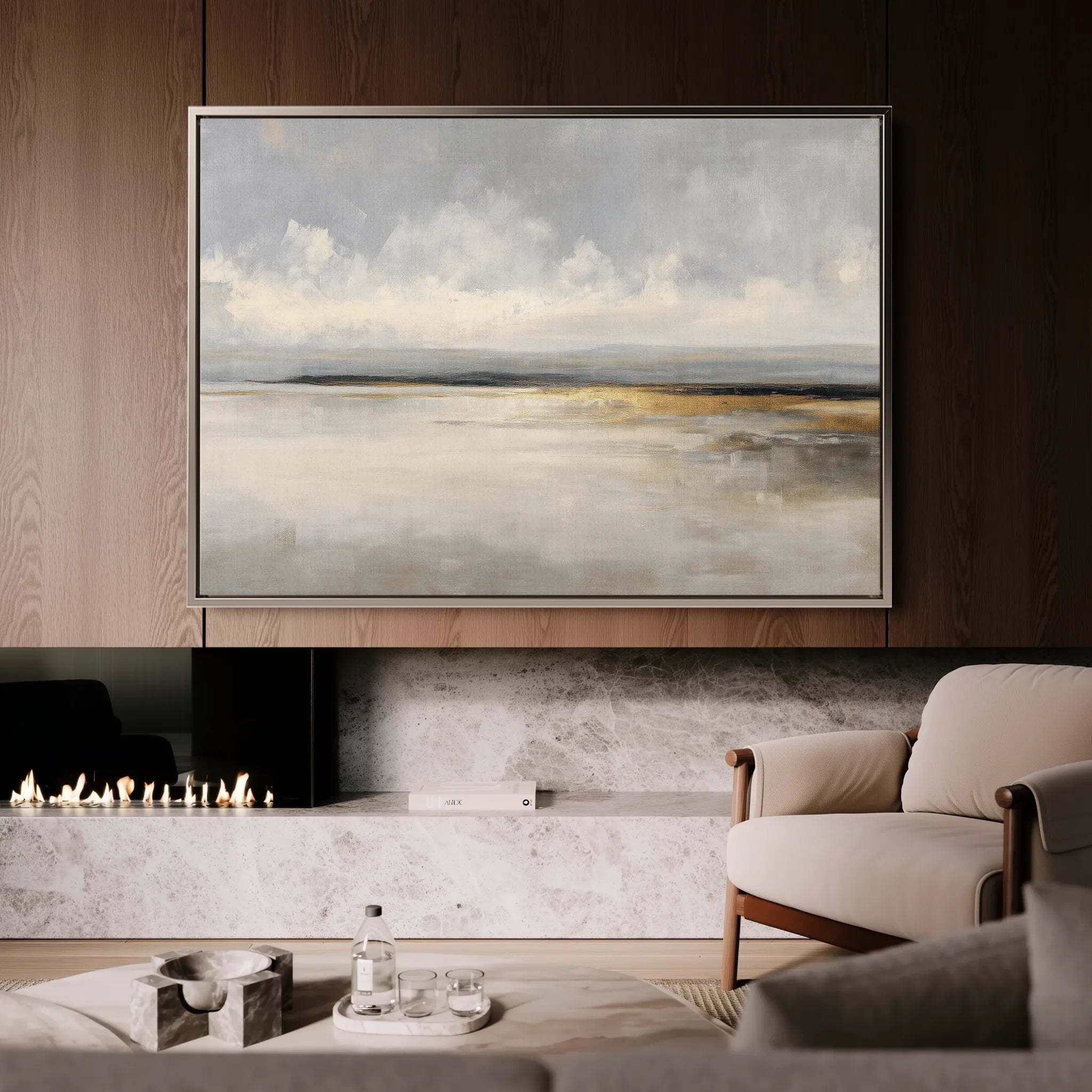Abstract 1657 Canvas Art 18" x 24" / 45 x 60 cm / Black