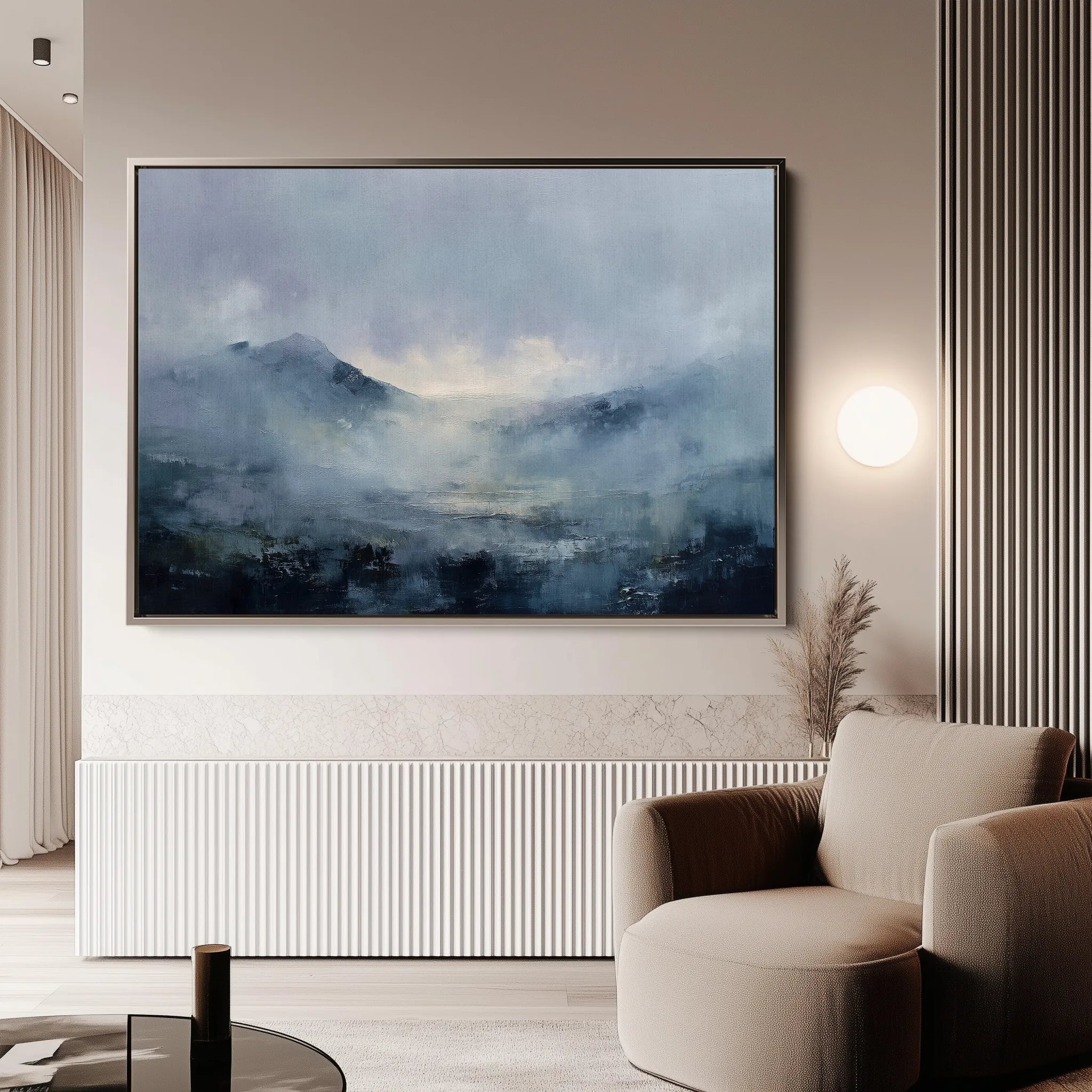Abstract 1659 Canvas Art 18" x 24" / 45 x 60 cm / Black