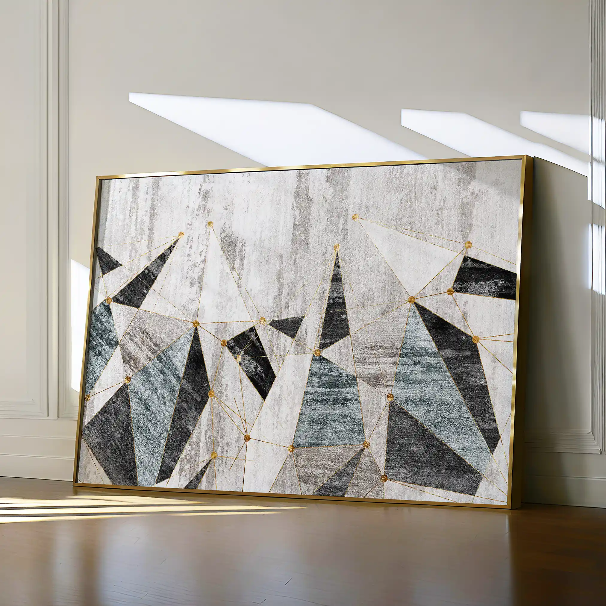 Abstract 166 Canvas Art 18" x 24" / 45 x 60 cm / Black