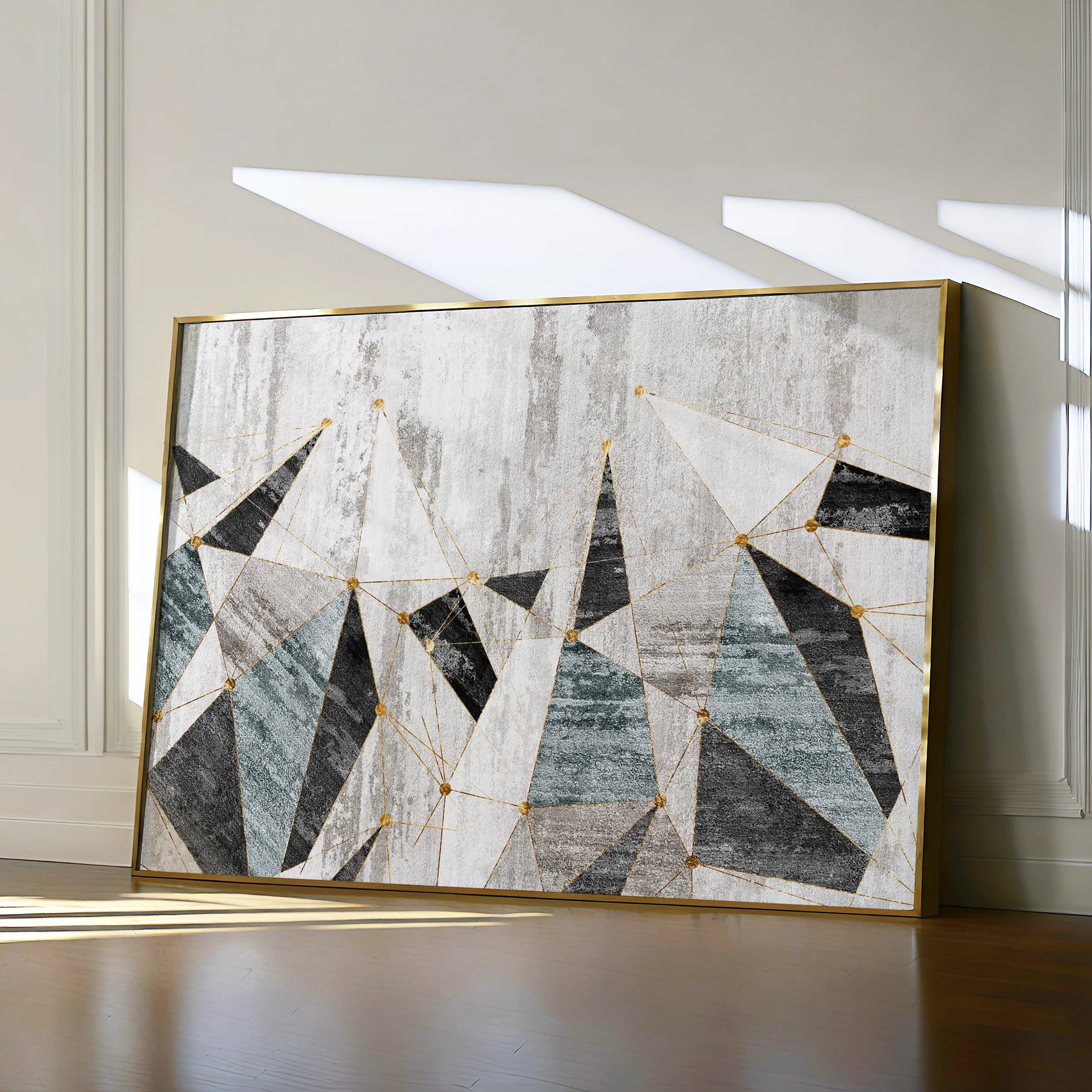 Abstract 166 Canvas Art 18" x 24" / 45 x 60 cm / Black