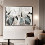 Abstract 166 Canvas Art 18" x 24" / 45 x 60 cm / Black