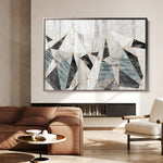 Abstract 166 Canvas Art 18" x 24" / 45 x 60 cm / Black