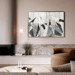 Abstract 166 Canvas Art 18" x 24" / 45 x 60 cm / Black