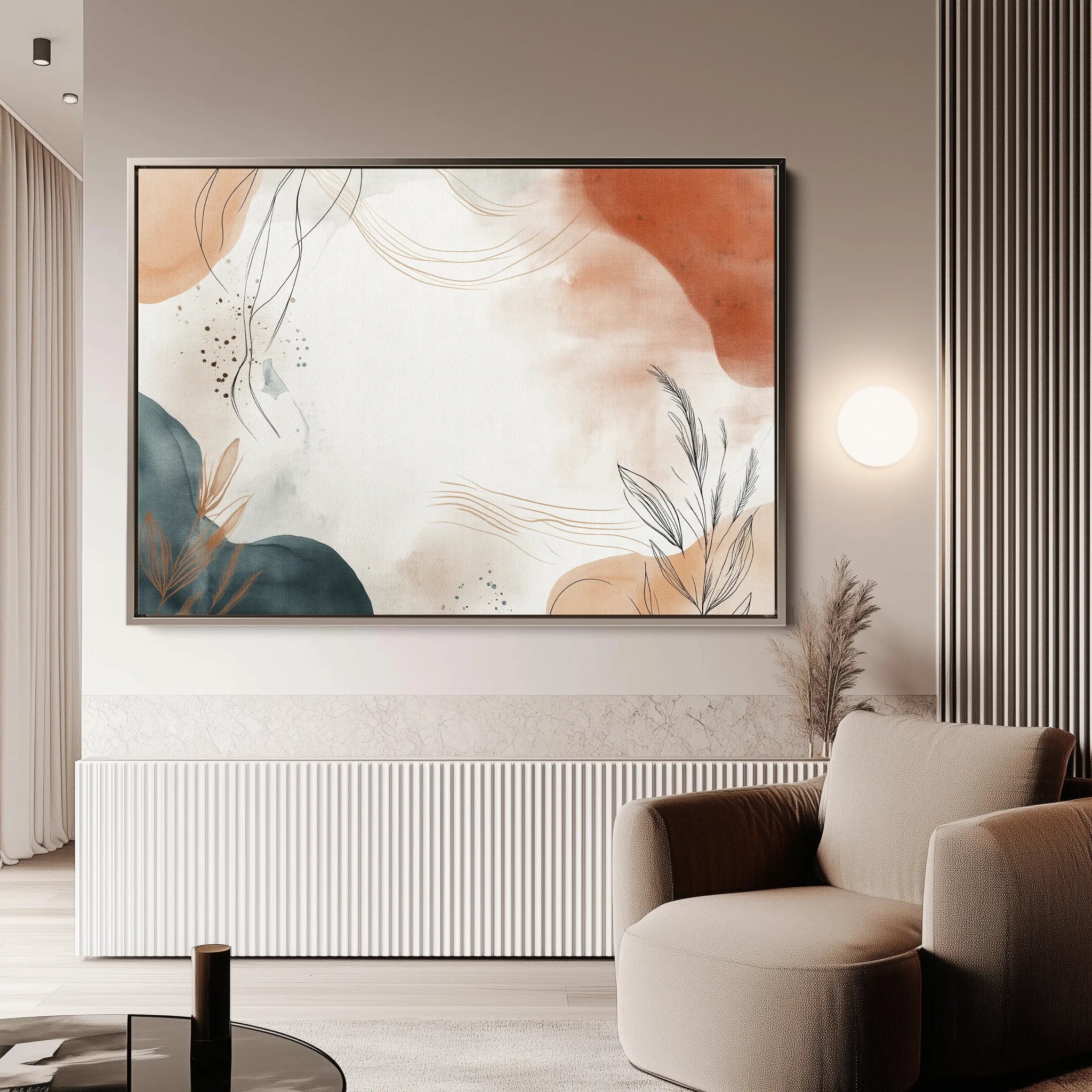 Boho 166 Canvas Art 18" x 24" / 45 x 60 cm / Black