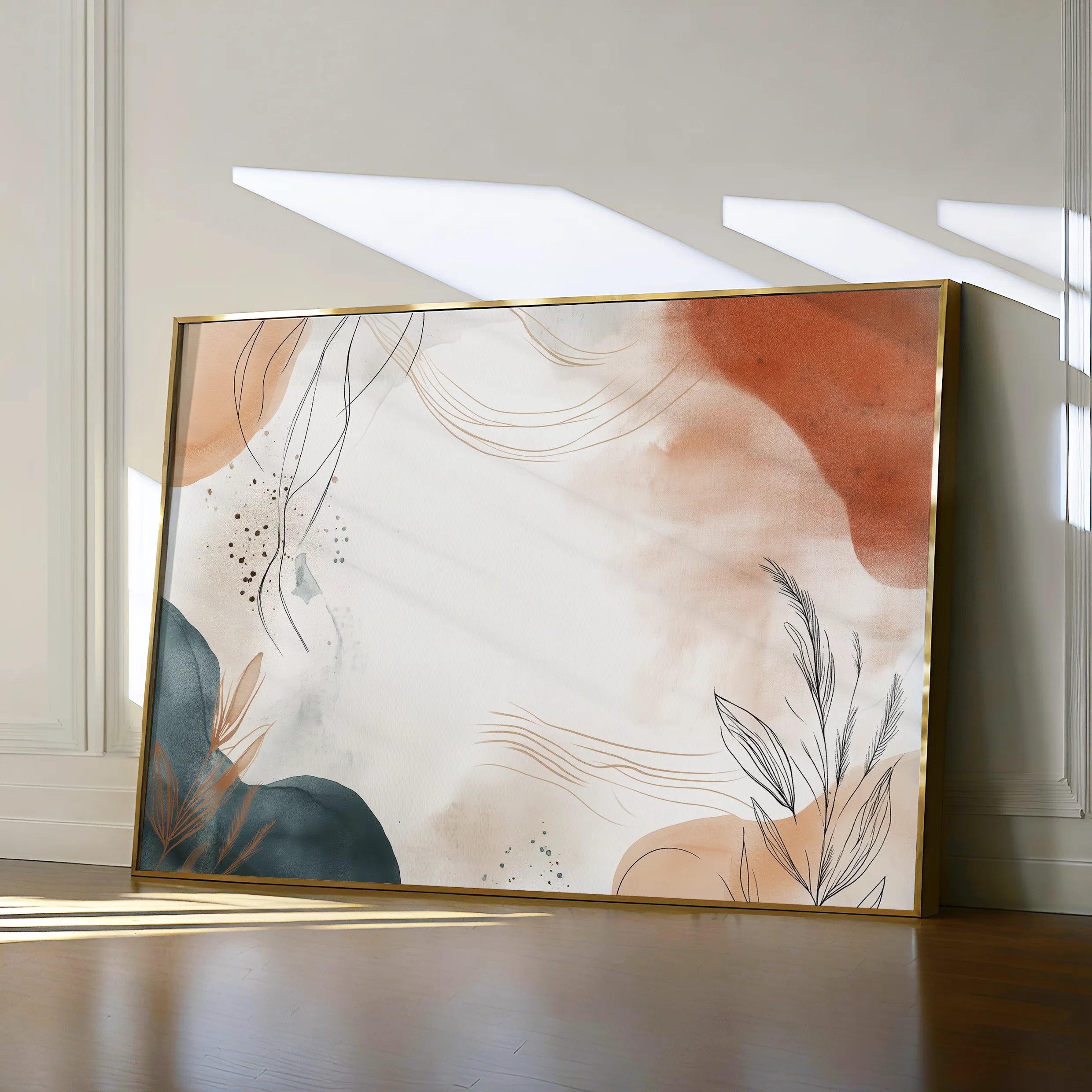 Boho 166 Canvas Art 18" x 24" / 45 x 60 cm / Black