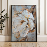 Floral 166 Canvas Art 18" x 24" / 45 x 60 cm / Black
