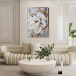 Floral 166 Canvas Art 18" x 24" / 45 x 60 cm / Black