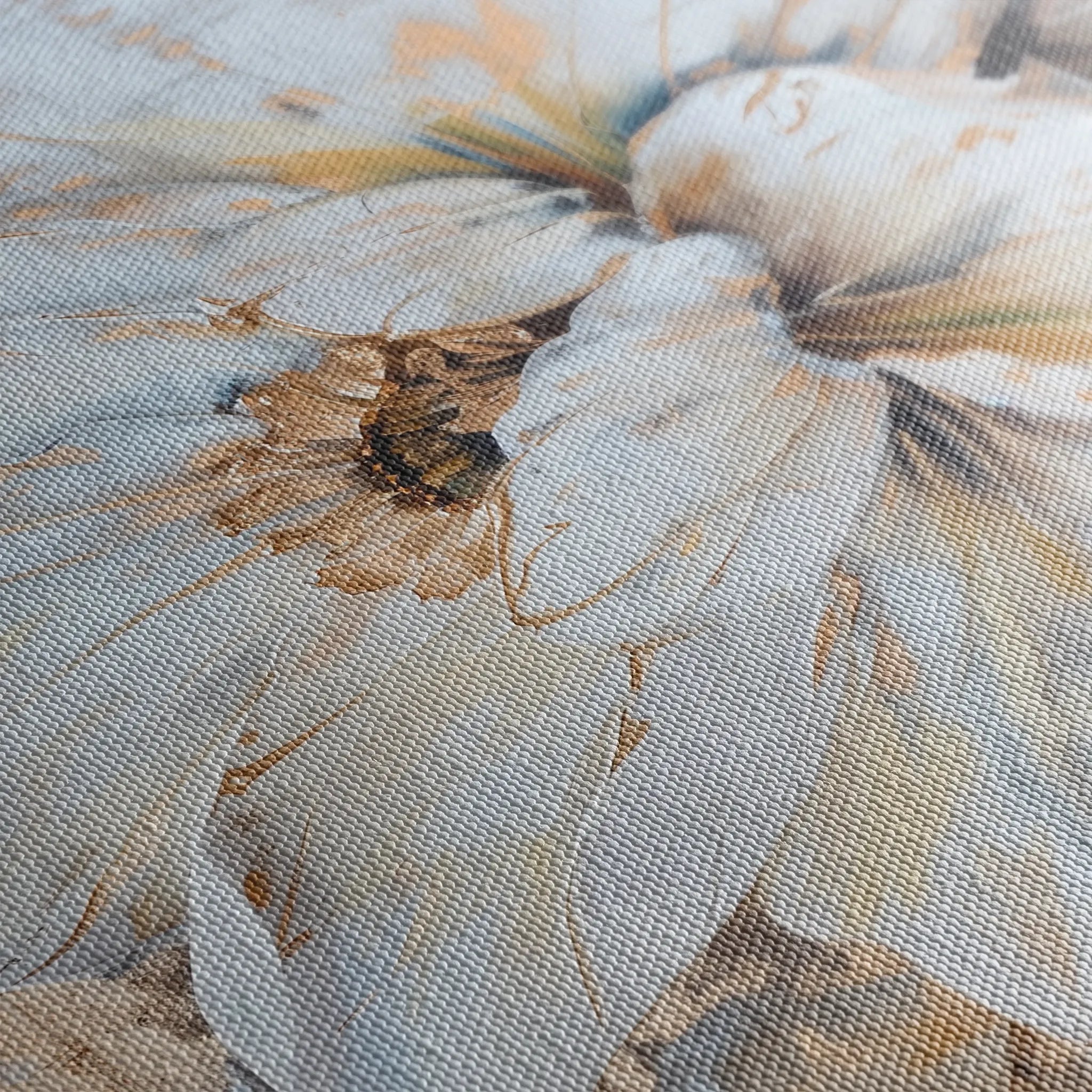 Floral 166 Canvas Art 18" x 24" / 45 x 60 cm / Black