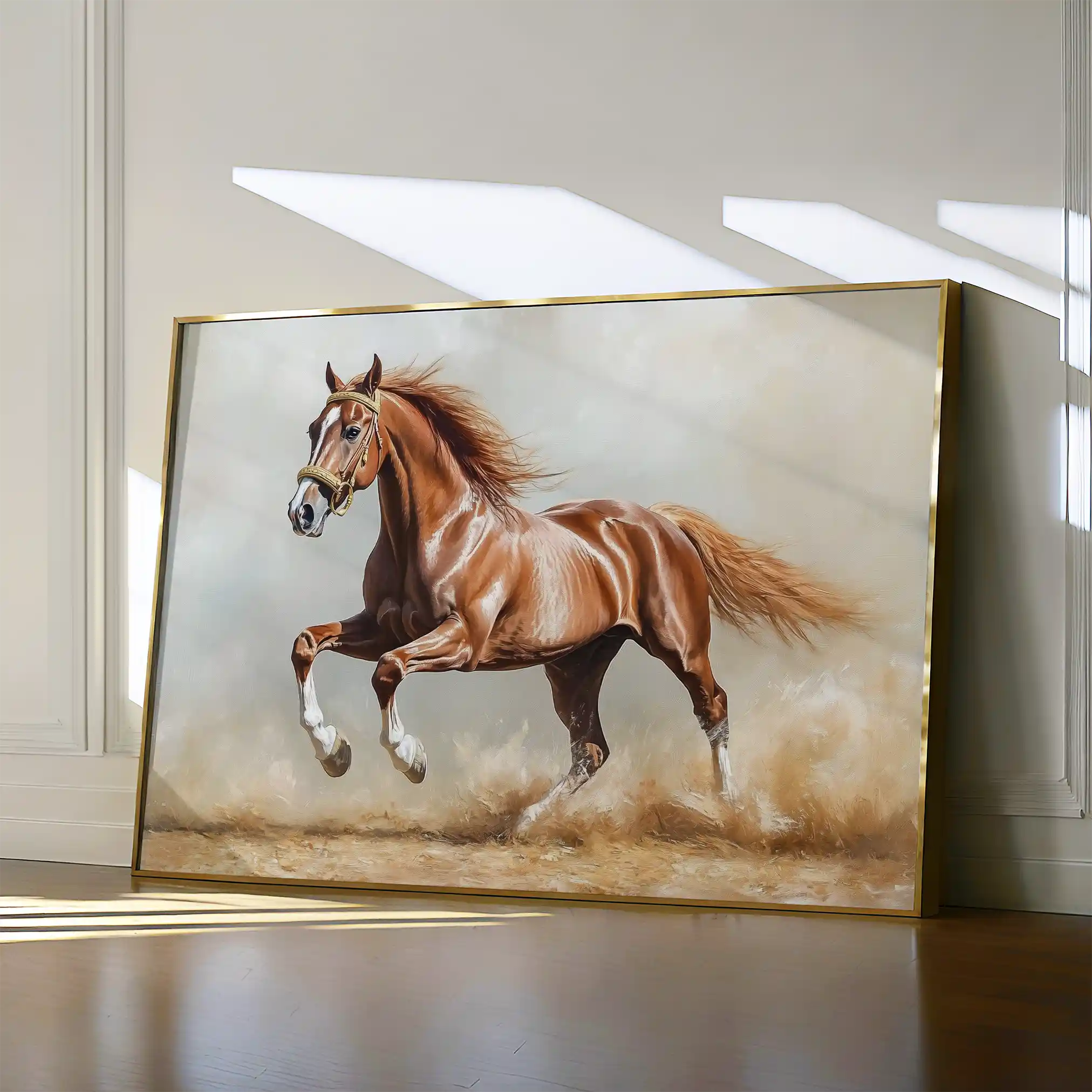 Horses 166 Canvas Art 60 x 40 cm / Black
