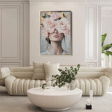 Portrait 166 Canvas Art 18" x 24" / 45 x 60 cm / Black