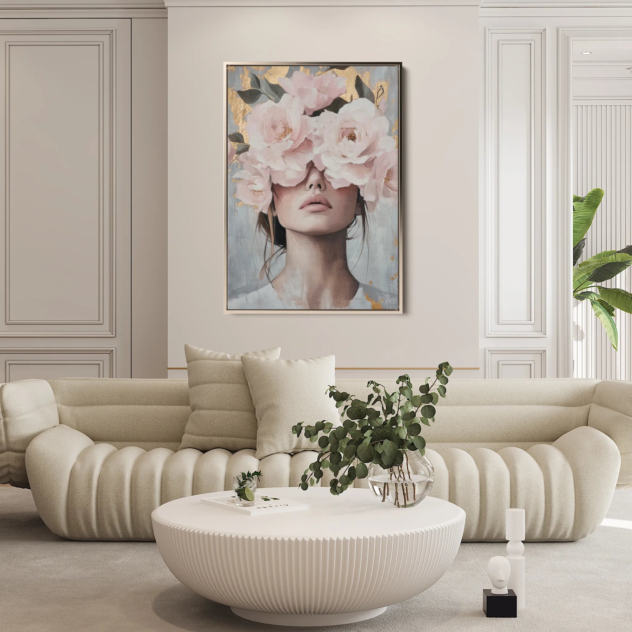 Portrait 166 Canvas Art 18" x 24" / 45 x 60 cm / Black