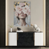 Portrait 166 Canvas Art 18" x 24" / 45 x 60 cm / Black