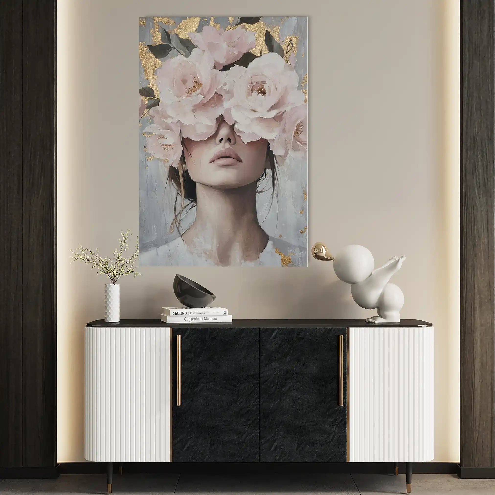 Portrait 166 Canvas Art 60 x 40 cm / Black