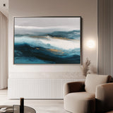 Abstract 1660 Canvas Art 18" x 24" / 45 x 60 cm / Black