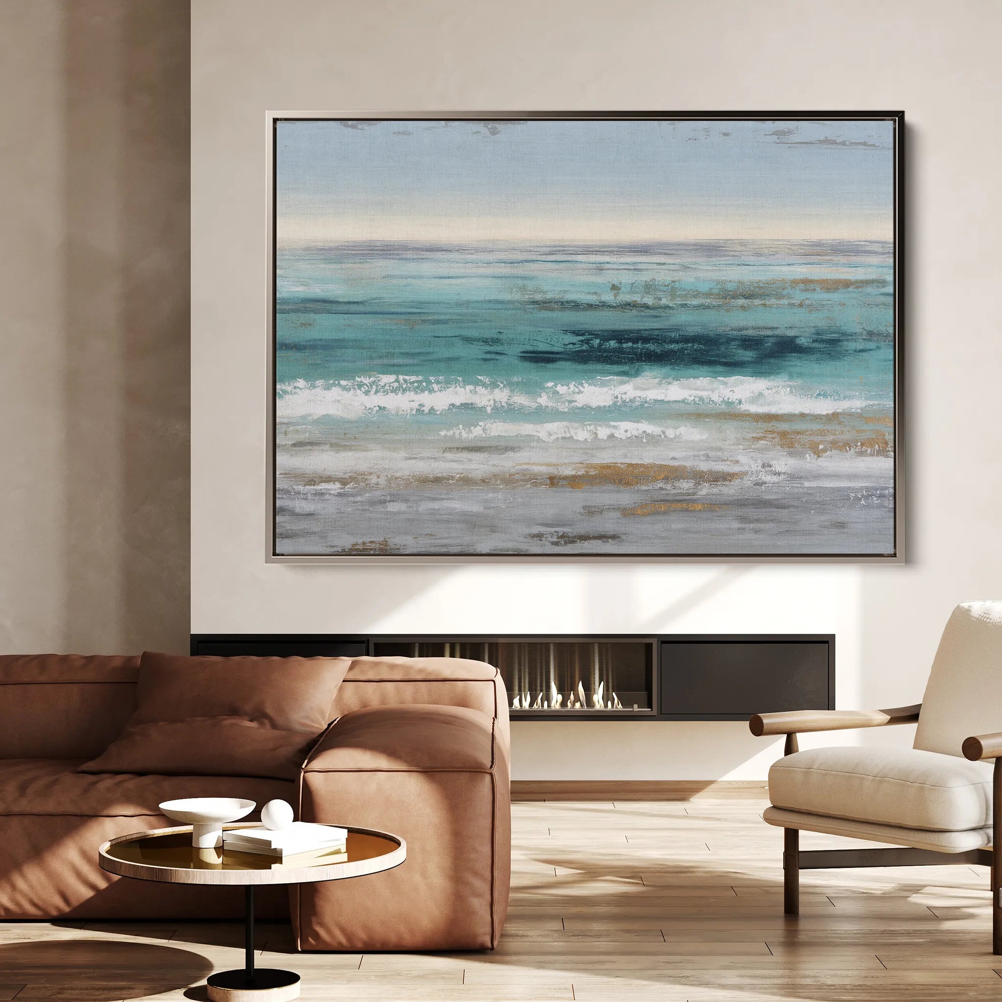 Abstract 1663 Canvas Art 18" x 24" / 45 x 60 cm / Black