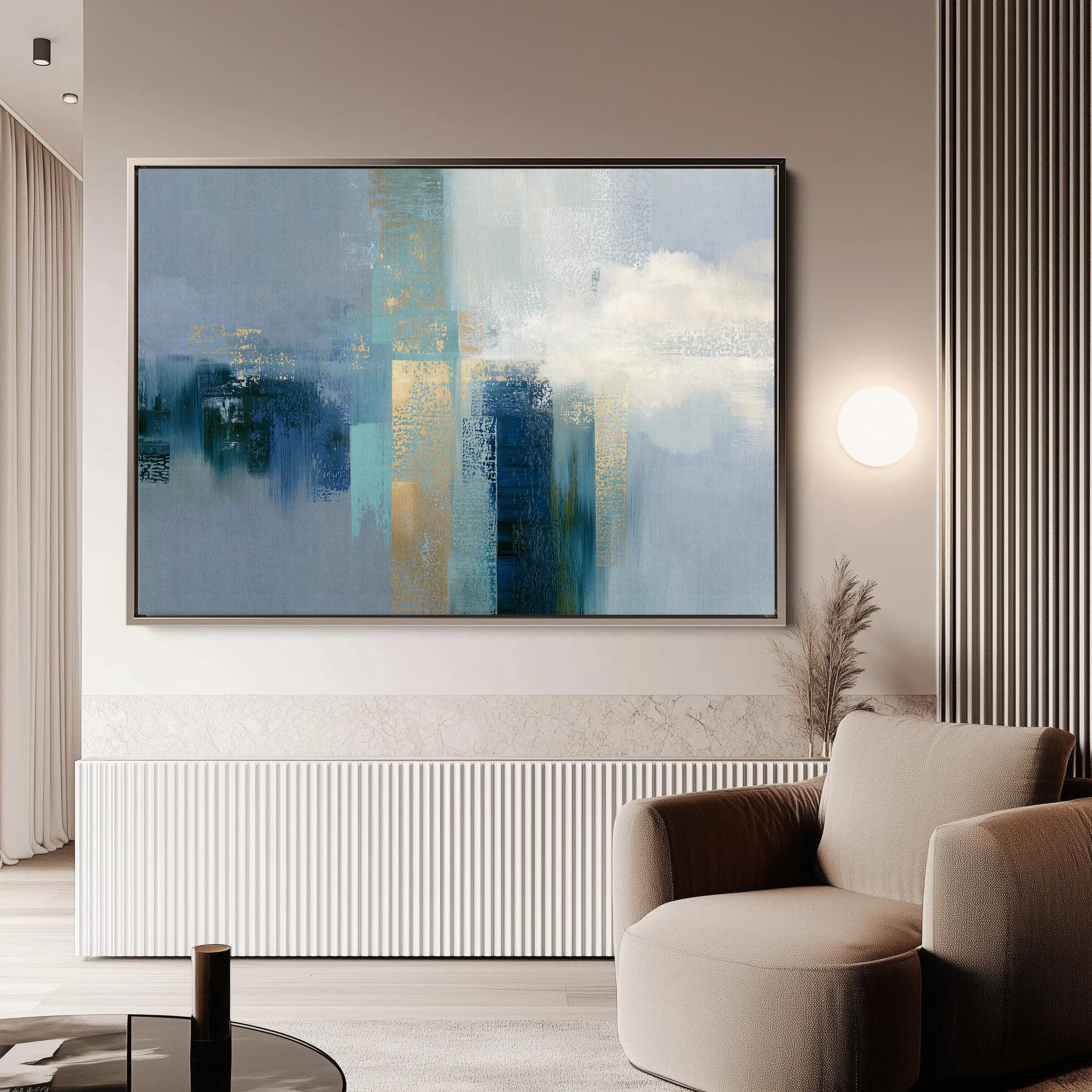 Abstract 1664 Canvas Art 18" x 24" / 45 x 60 cm / Black