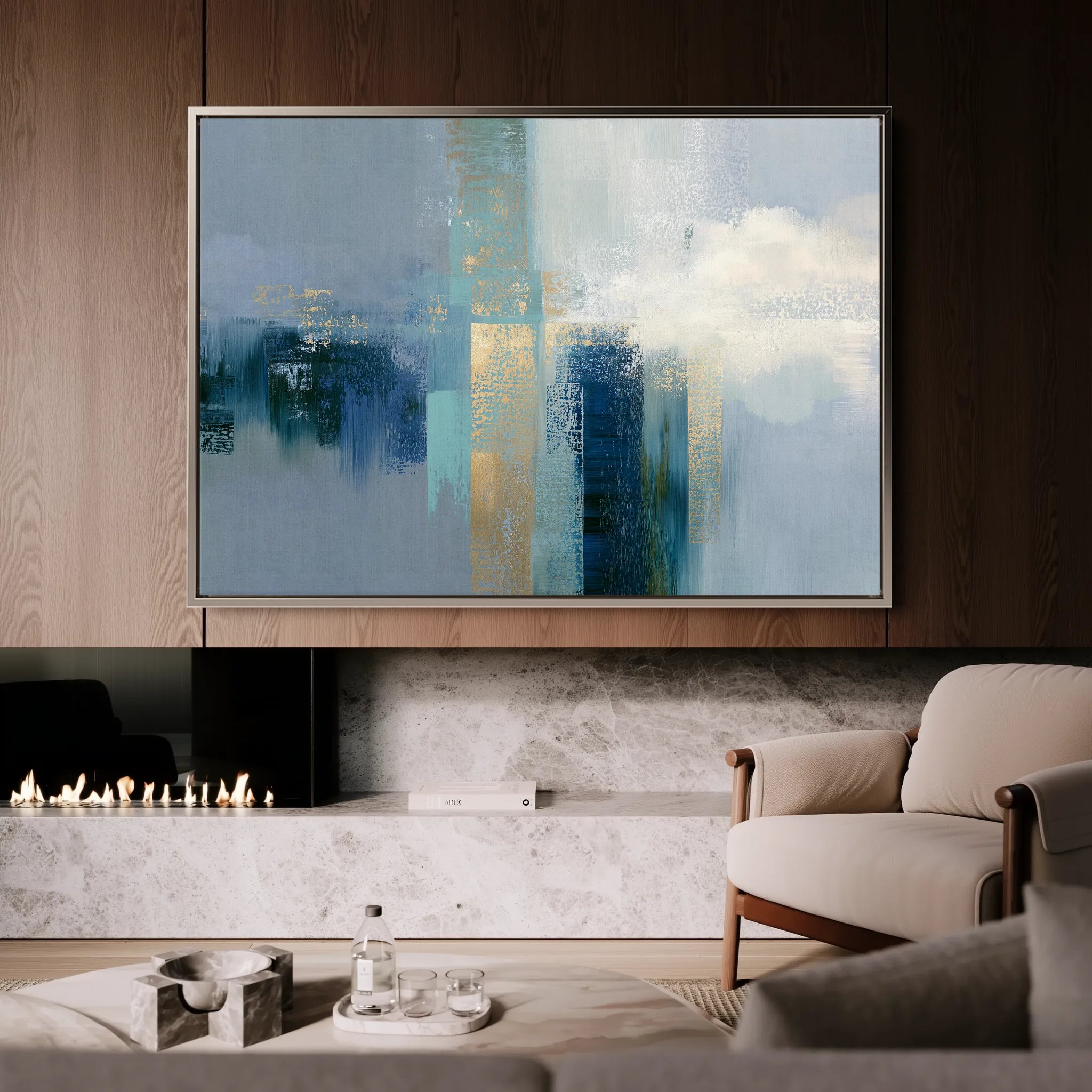 Abstract 1664 Canvas Art 18" x 24" / 45 x 60 cm / Black