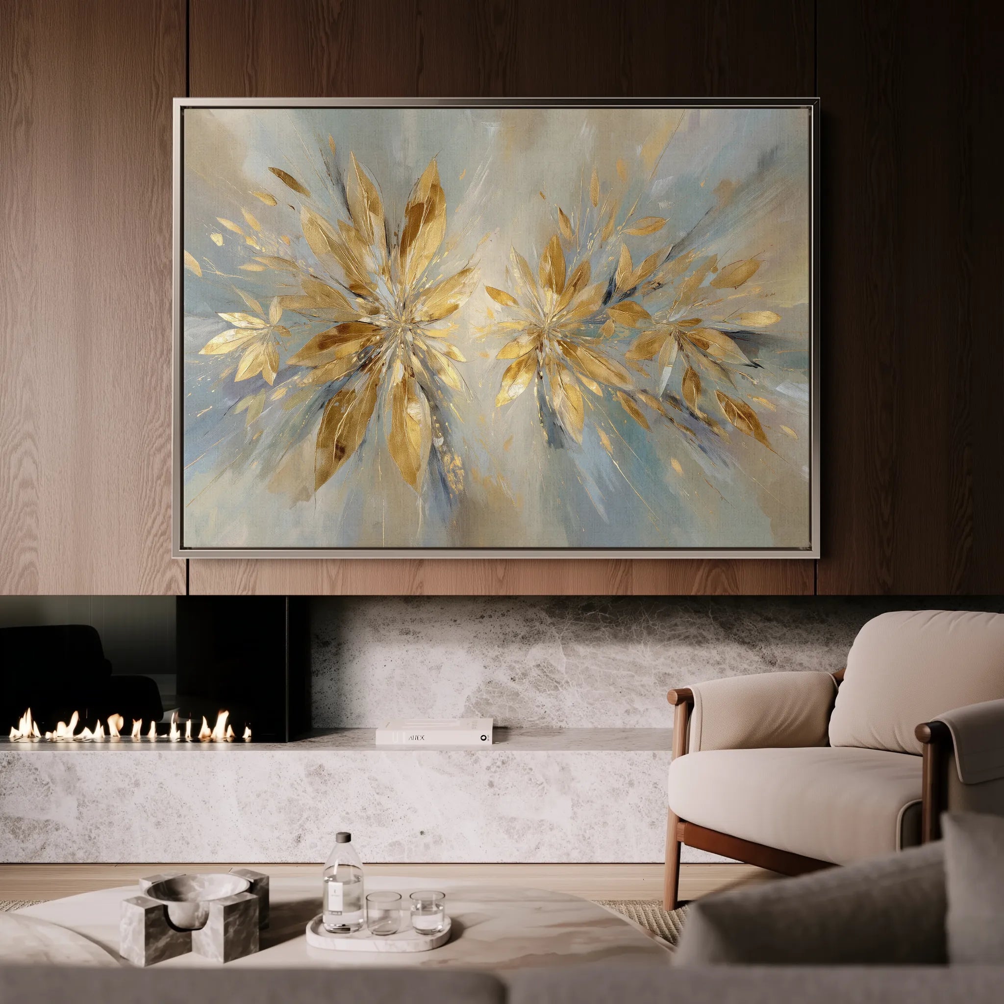 Abstract 1665 Canvas Art 18" x 24" / 45 x 60 cm / Black