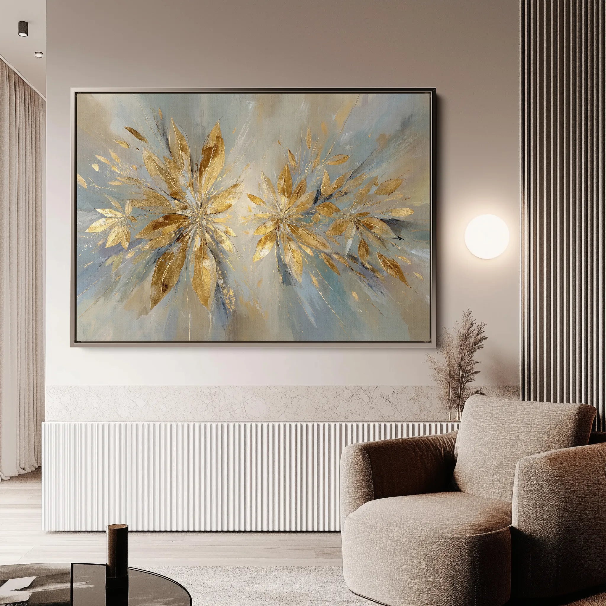 Abstract 1665 Canvas Art 18" x 24" / 45 x 60 cm / Black