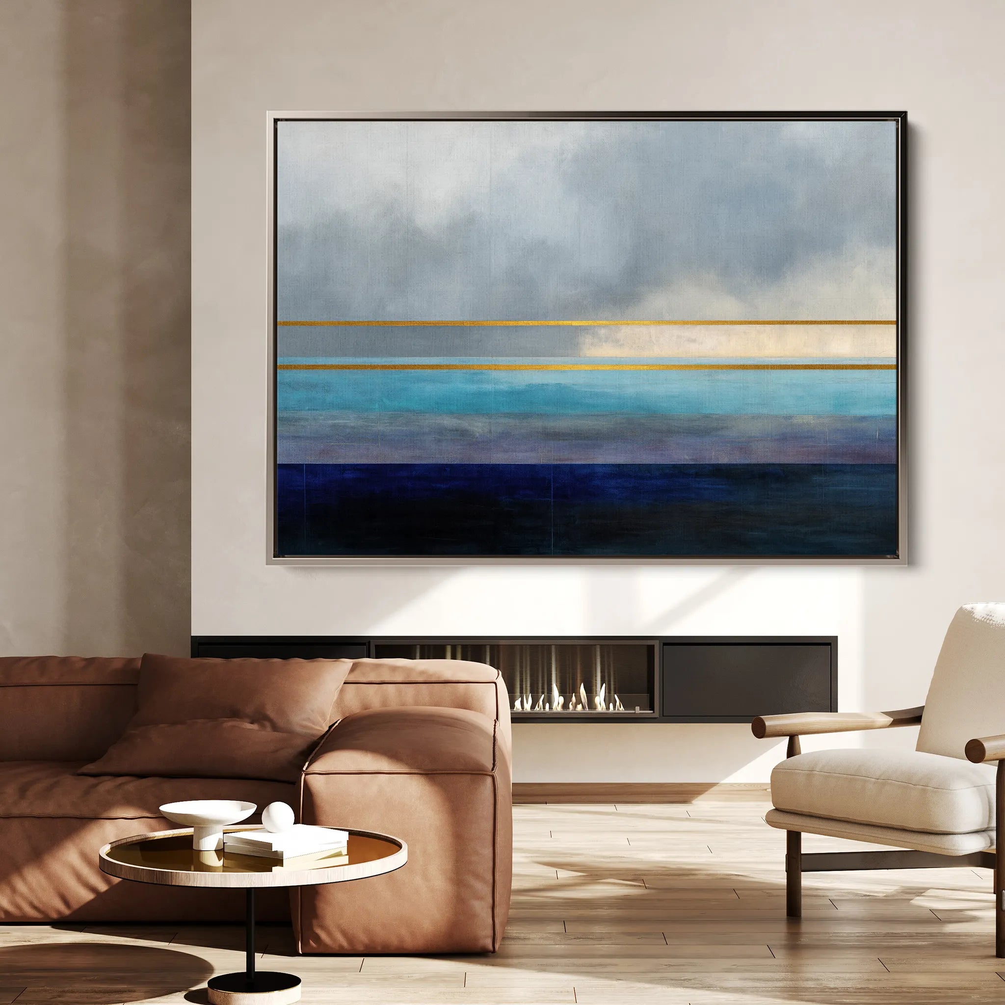 Abstract 1666 Canvas Art 18" x 24" / 45 x 60 cm / Black