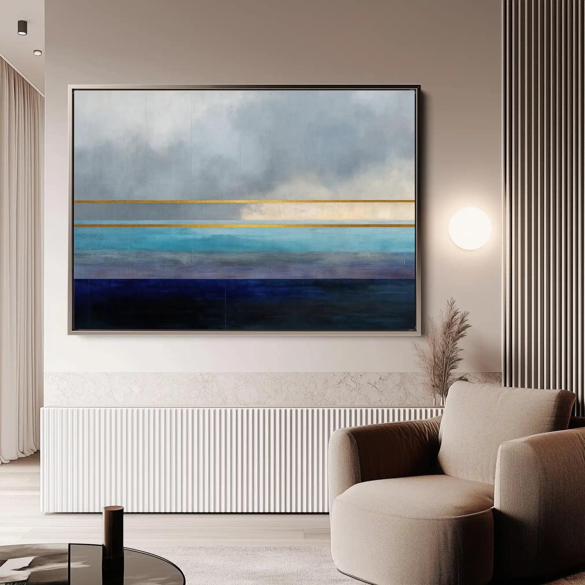 Abstract 1666 Canvas Art 60 x 40 cm / Black