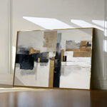 Abstract 1668 Canvas Art 18" x 24" / 45 x 60 cm / Black