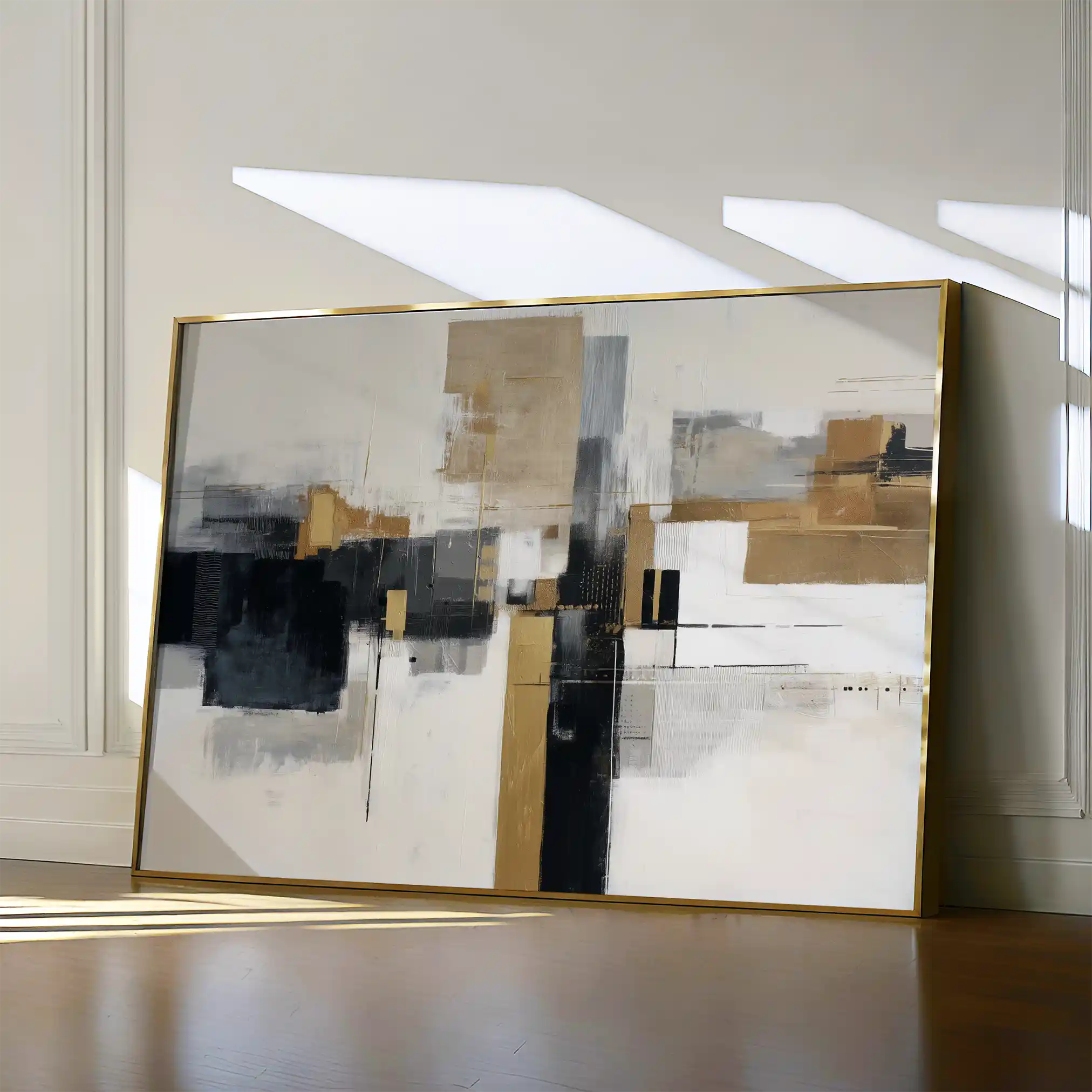 Abstract 1668 Canvas Art 18" x 24" / 45 x 60 cm / Black